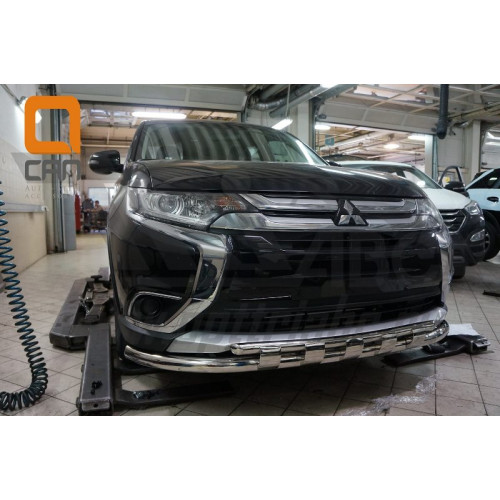 Защита переднего бампера Mitsubishi Outlander 2016-2017